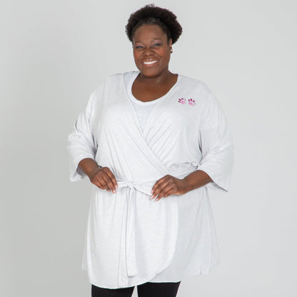 Paw Print Jersey Knit Robe