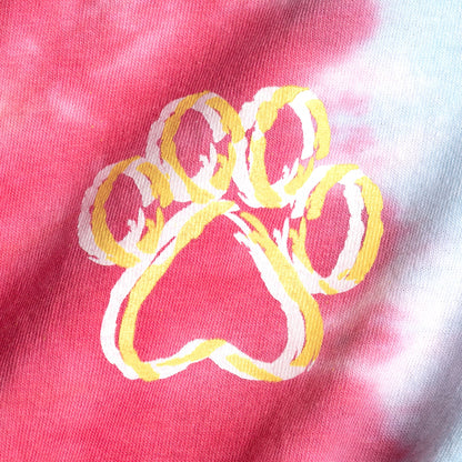 Paw Print Tie-Dye Short Sleeve T-Shirt