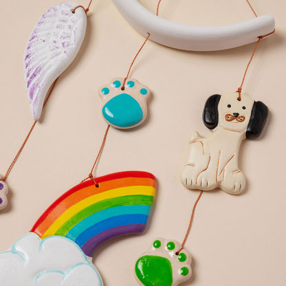 Rainbow Bridge Pet Memorial Ceramic Wind Chime