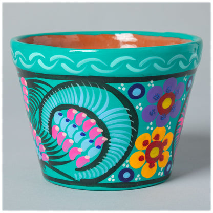 Fiesta Hand Painted Small Ceramic Planter