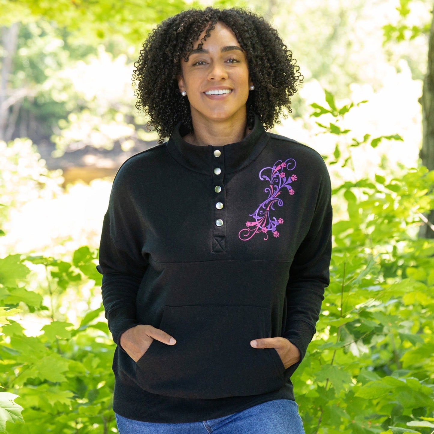 Animal Fun Snap Cadet Pullover