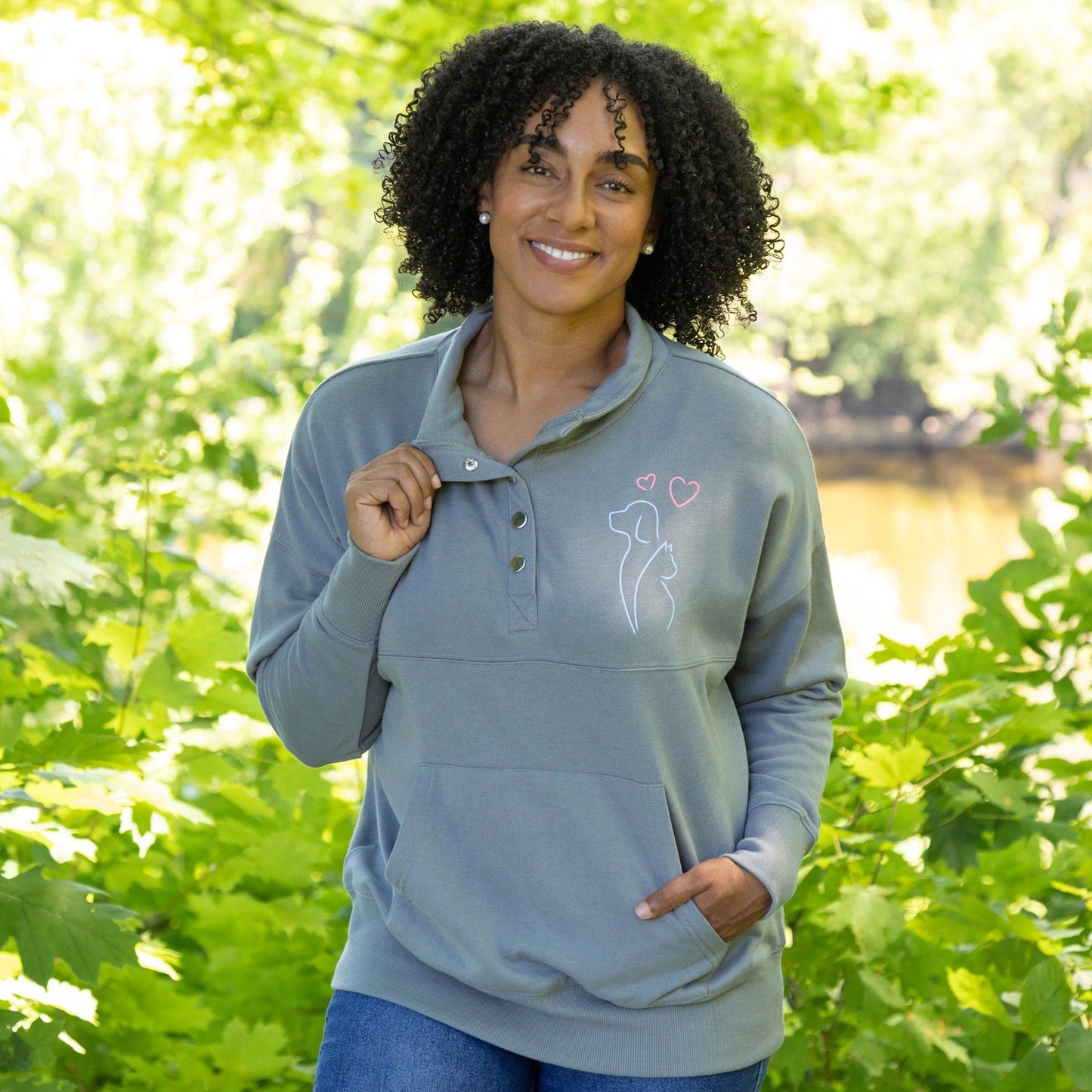 Animal Fun Snap Cadet Pullover