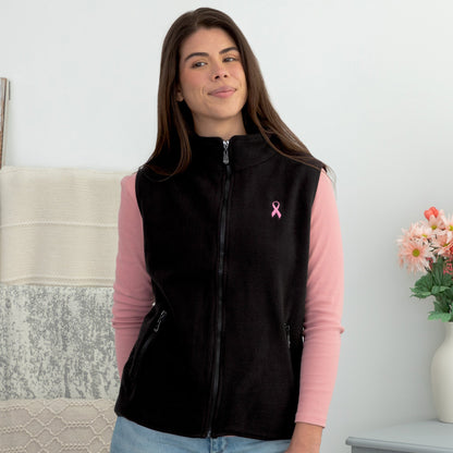 Pink Ribbon Fleece Vest