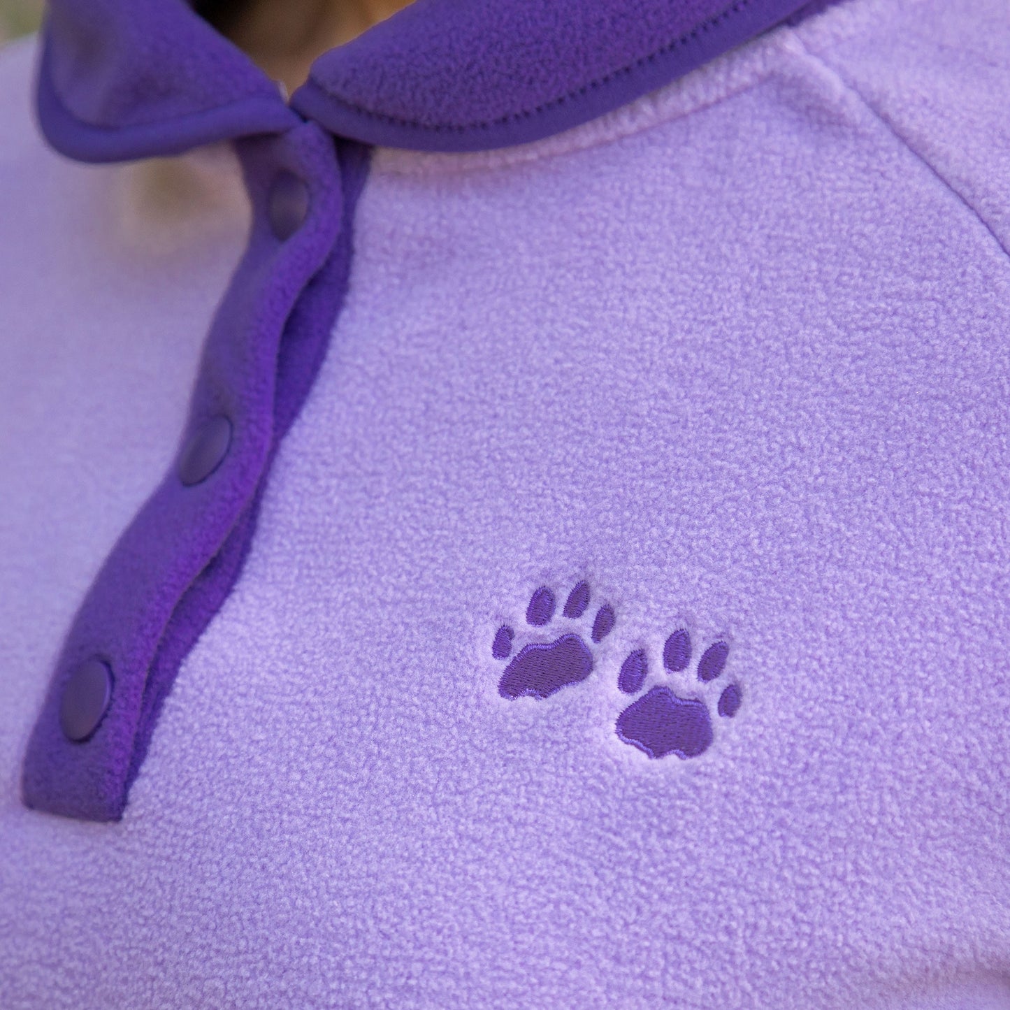 Paw Print Cadet Snap Fleece Pullover