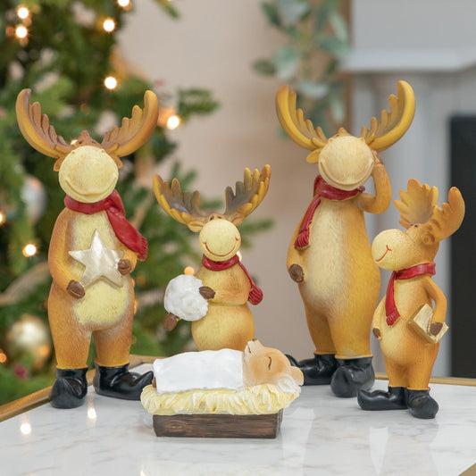 Moose Nativity Set