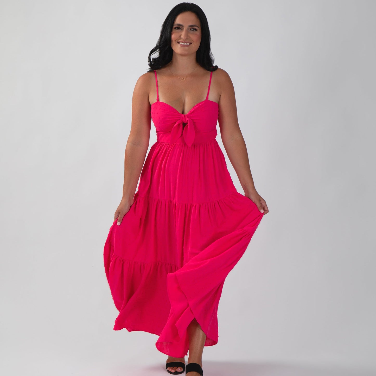 Keyhole Bow Maxi Dress