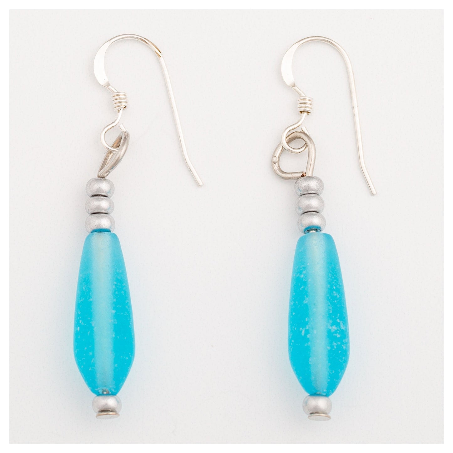 Simple Sea Glass Earrings