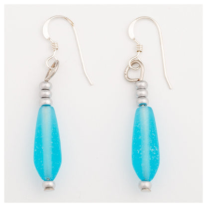 Simple Sea Glass Earrings