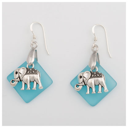 Elephant Sea Glass Earrings