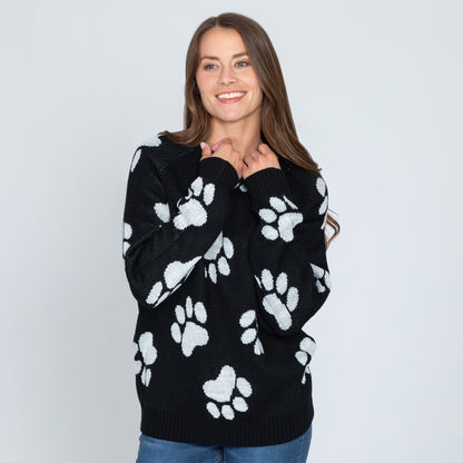 Cozy in Paws Knit Sweater