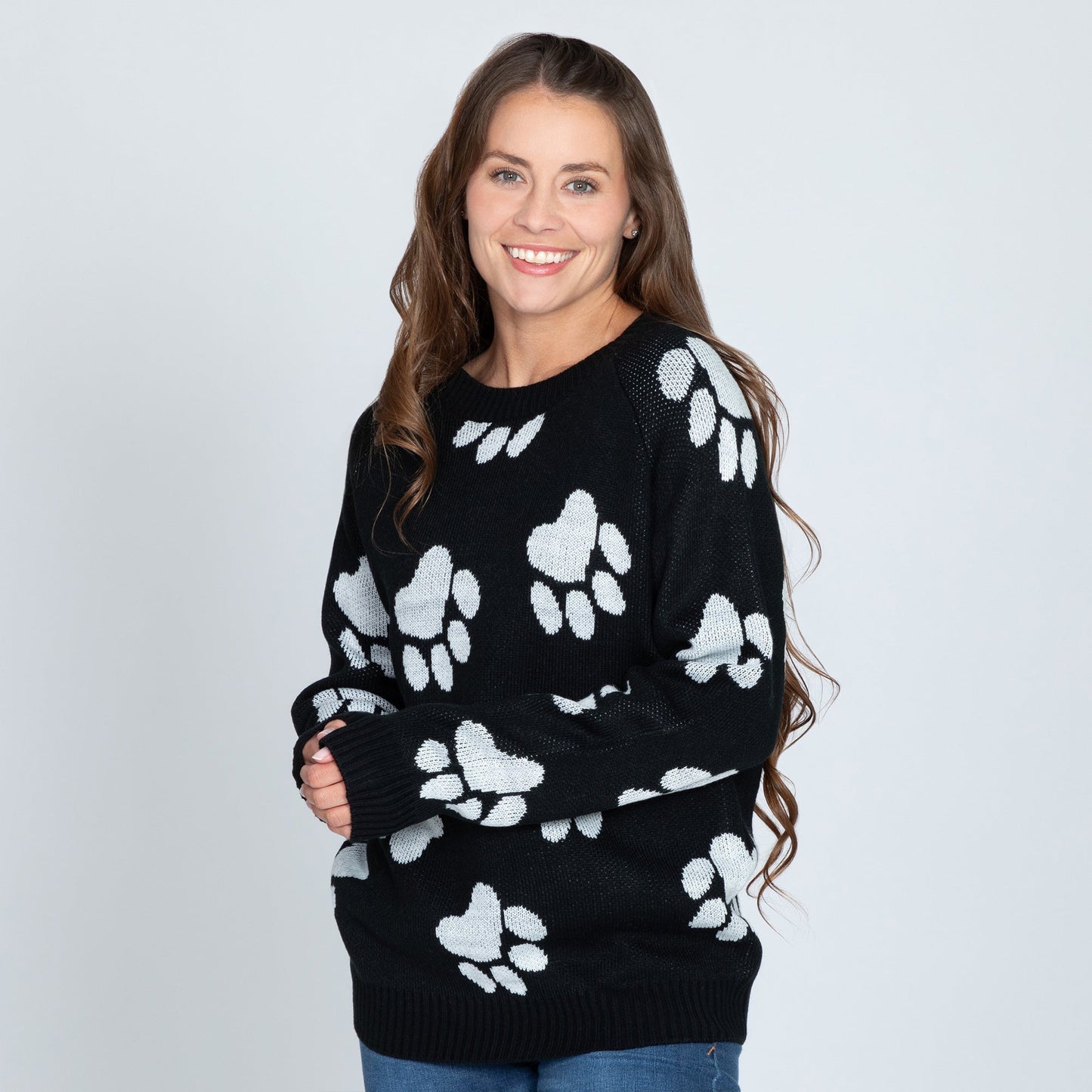 Cozy in Paws Knit Sweater