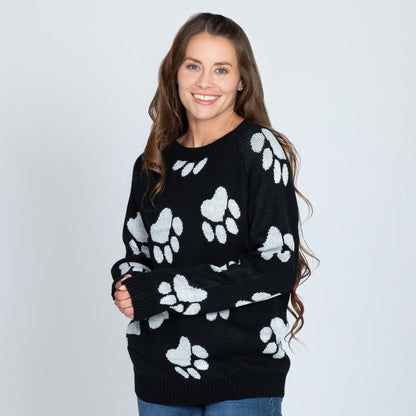 Cozy in Paws Knit Sweater