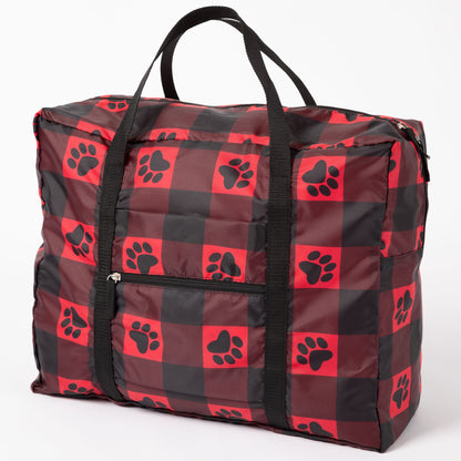 Paw Buffalo Check Large Packable Duffel