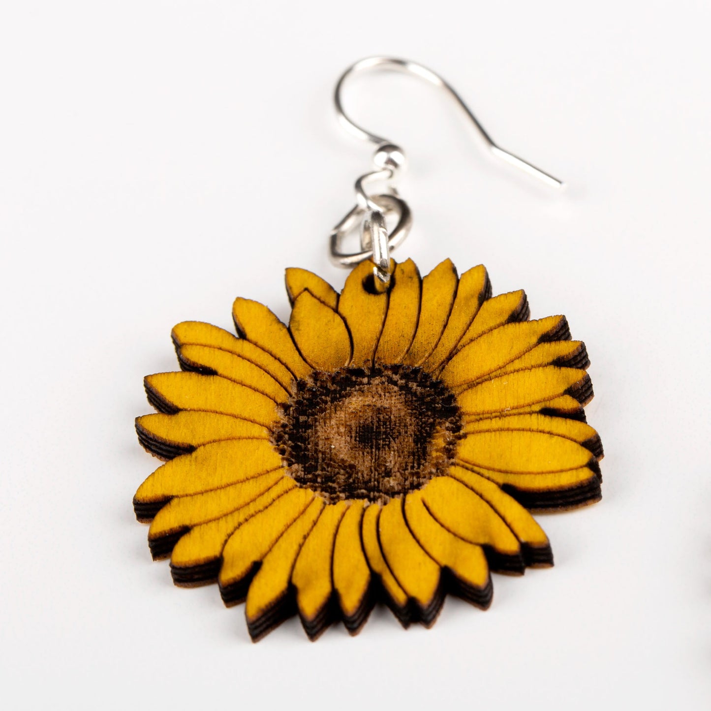 Sunflower Wooden Earrings