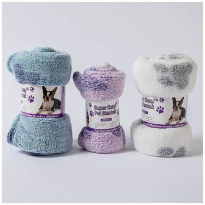 Paws I Love You Plush Sherpa Fleece Pet Blanket