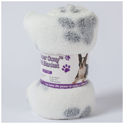 Paws I Love You Plush Sherpa Fleece Pet Blanket