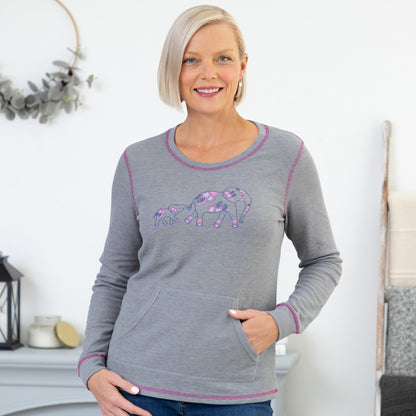 Elephant Contrast Stitch Thermal Top