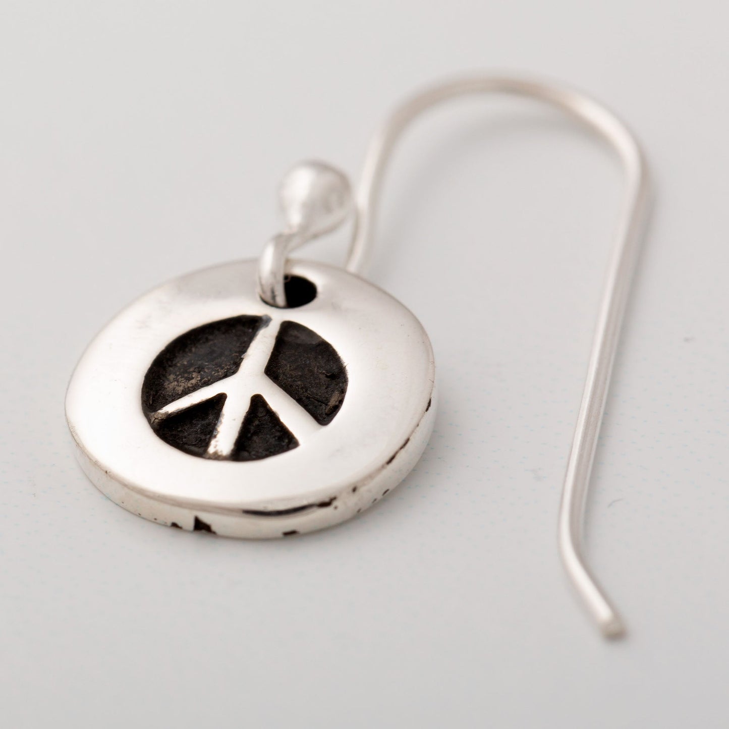 Peace Sign Sterling Earrings