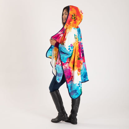 Super Cozy&trade; Paws Fleece Hoodie Cape