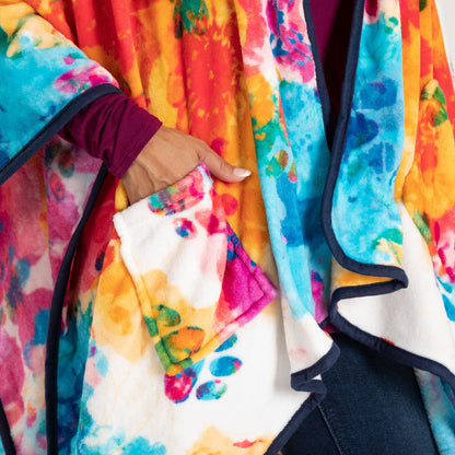 Super Cozy&trade; Paws Fleece Hoodie Cape