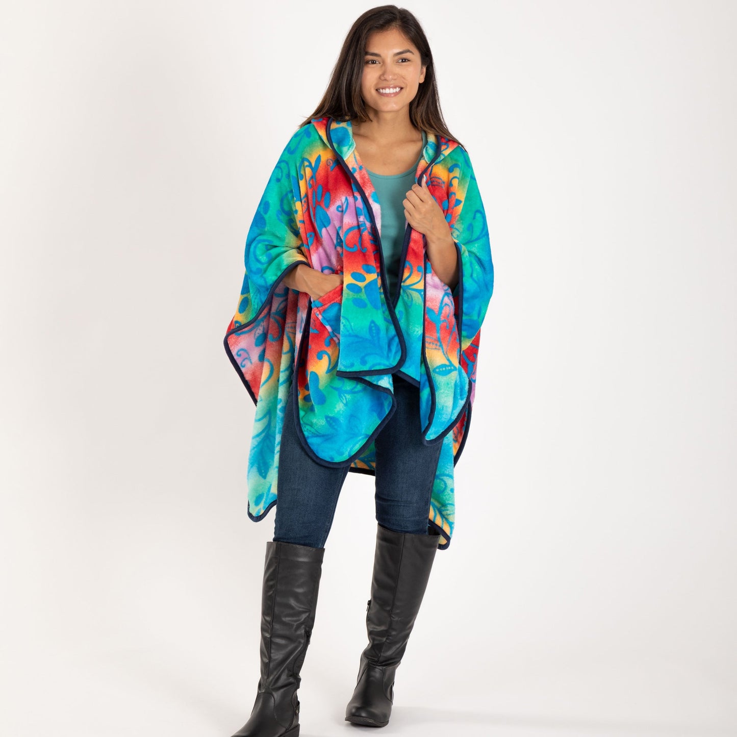 Super Cozy&trade; Paws Fleece Hoodie Cape