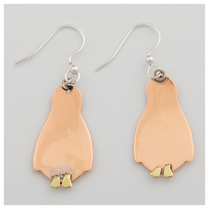 Penguin Mixed Metal Earrings