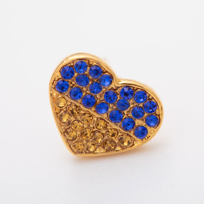 Our Hearts Are With Ukraine Gold Plated Earrings