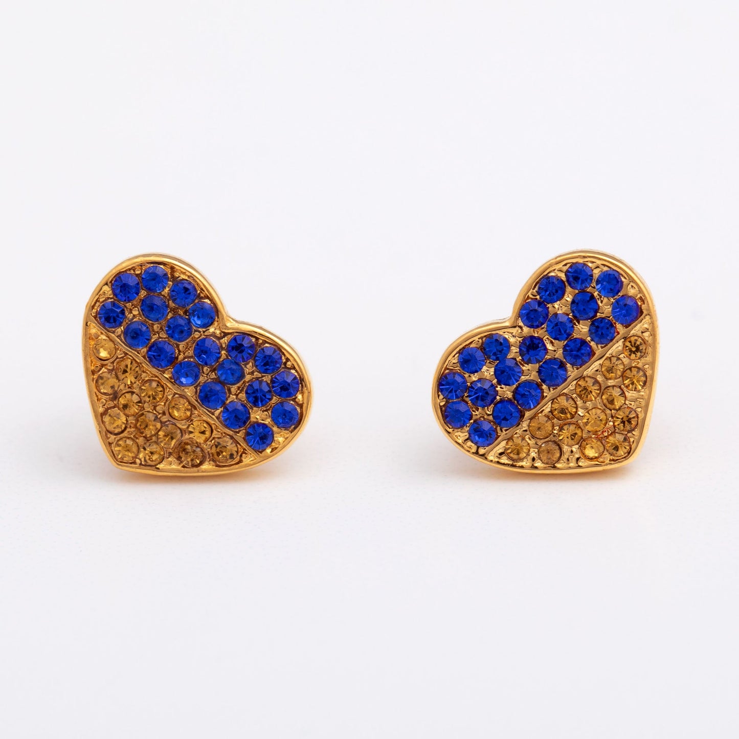 Our Hearts Are With Ukraine Gold Plated Earrings