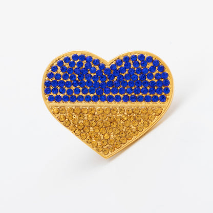 We Stand United With Ukraine Gold Plated Pin