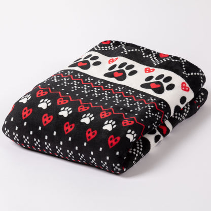 Super Cozy&trade; Hearts & Paws Fleece Blanket