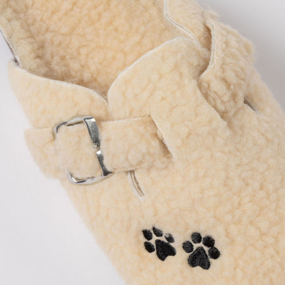 Paw Print Sherpa Clog Slippers