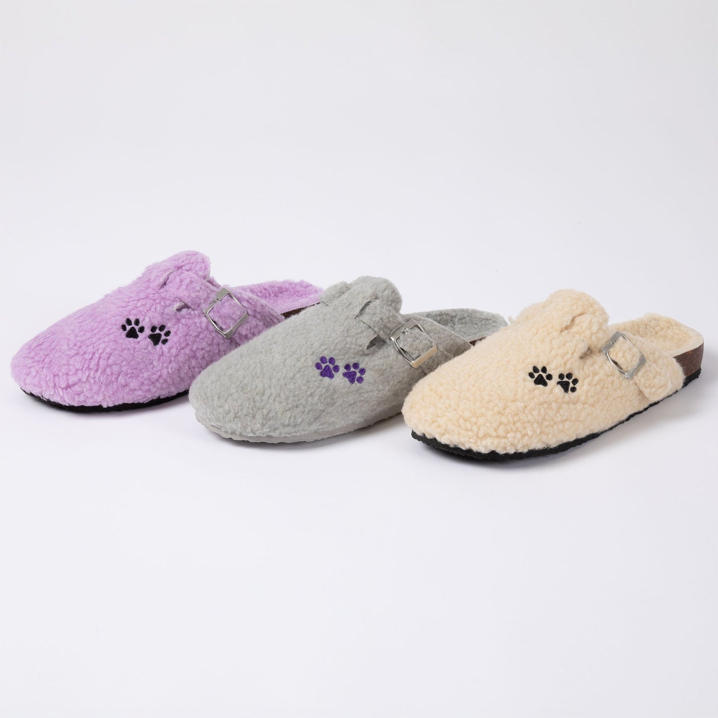 Paw Print Sherpa Clog Slippers