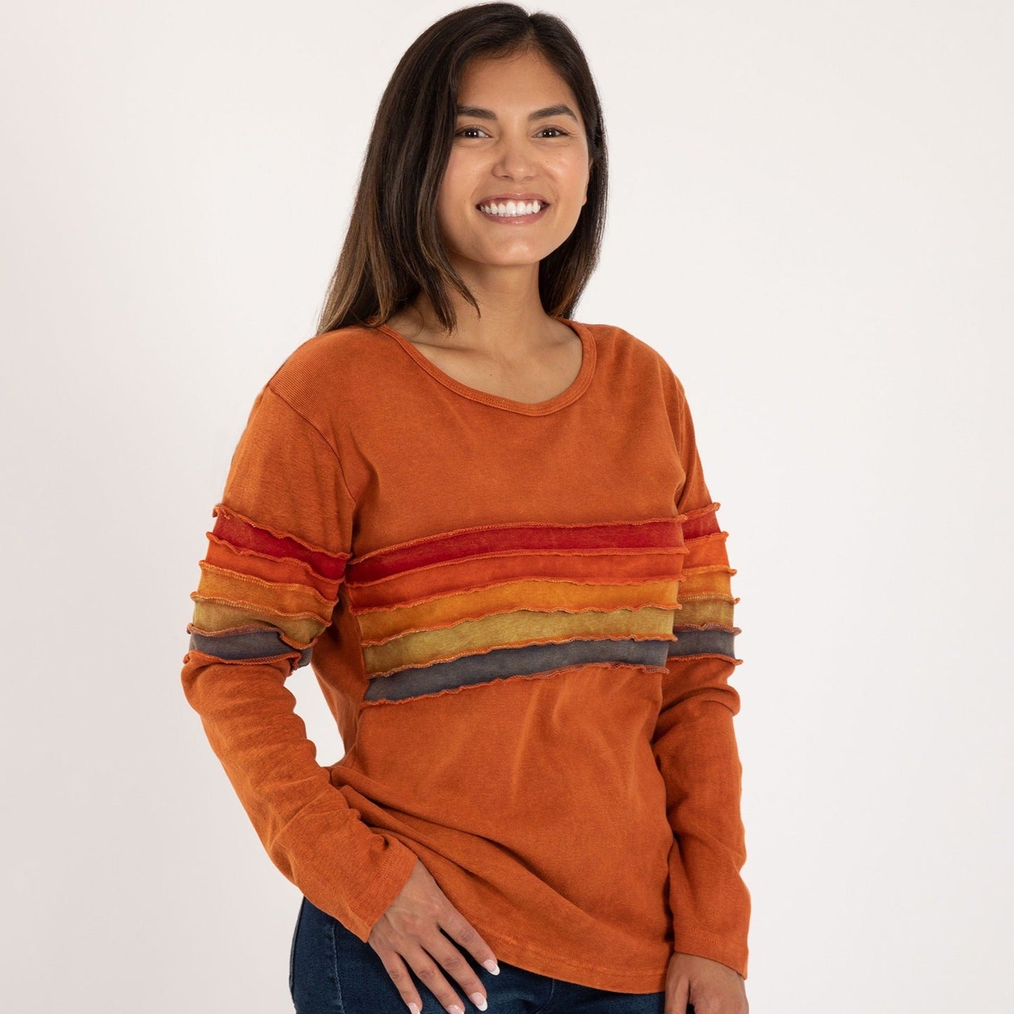 Never Ending Rainbow Long Sleeve Top | Fair Trade