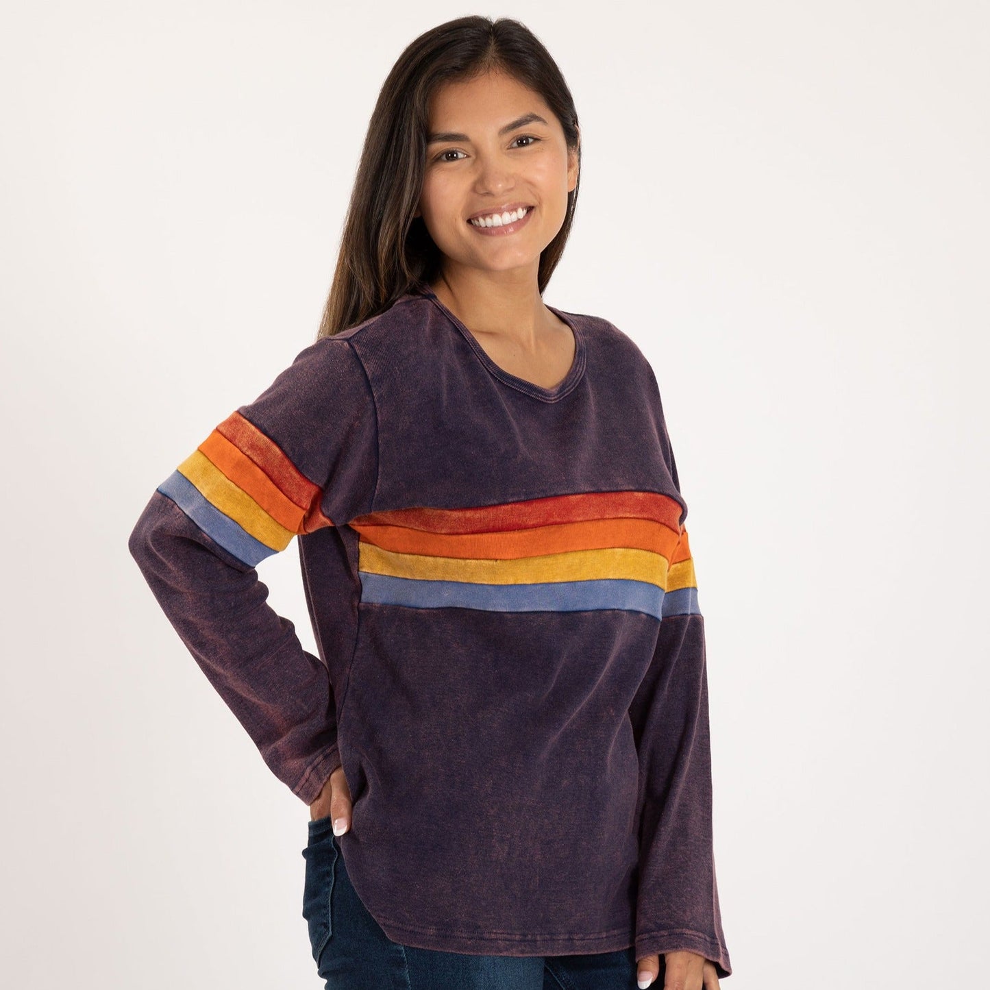 Never Ending Rainbow Long Sleeve Top | Fair Trade