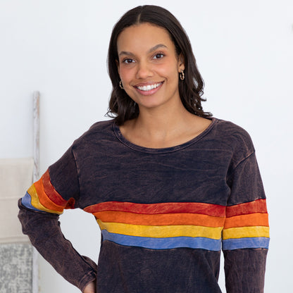 Never Ending Rainbow Long Sleeve Top | Fair Trade