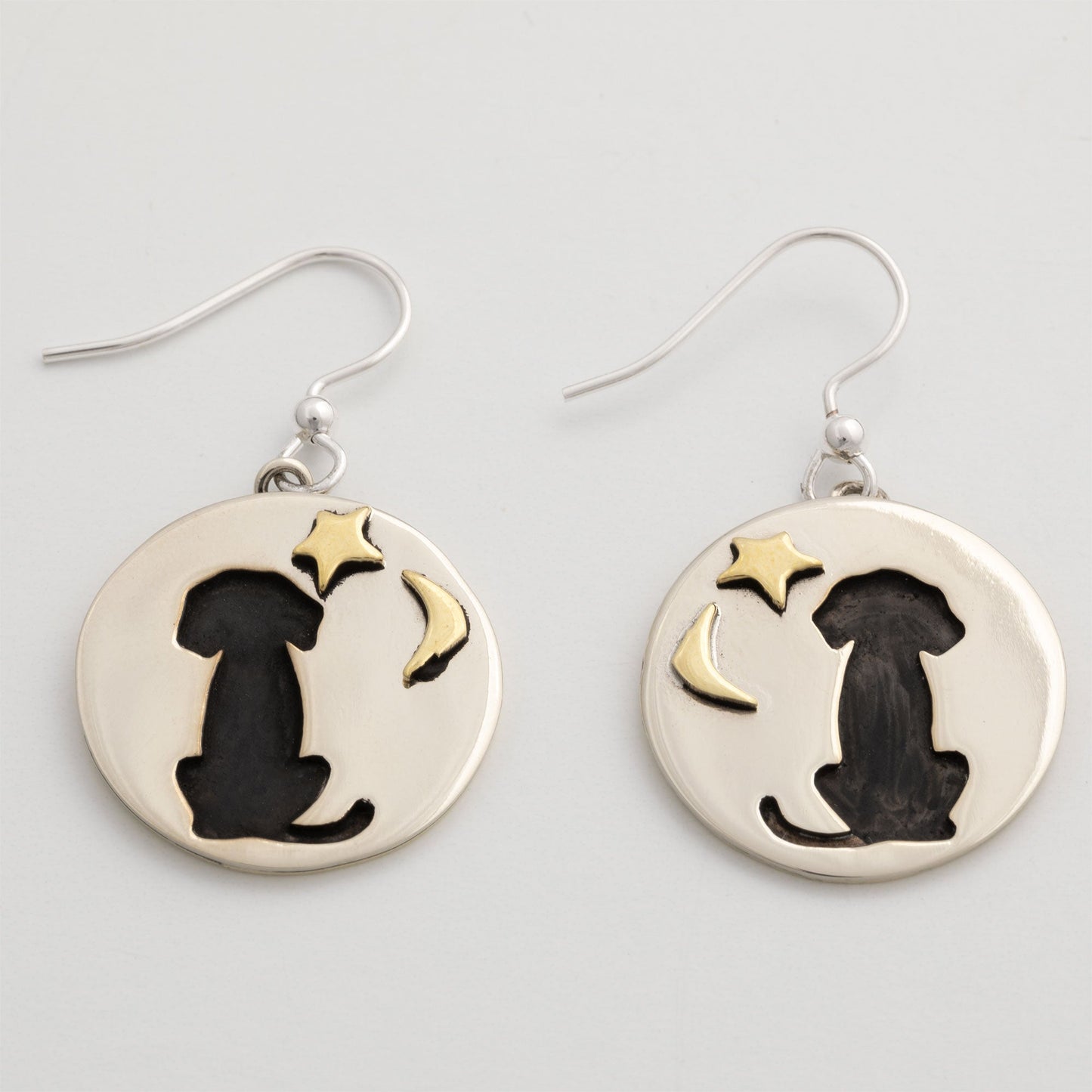 Cute Dog Moonlight Earrings