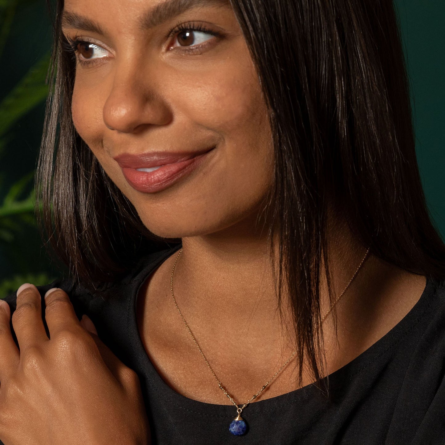 Gold Filled Necklace with Gemstone