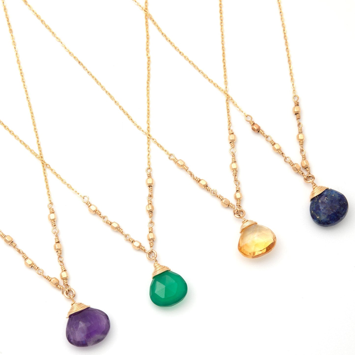 Gold Filled Necklace with Gemstone