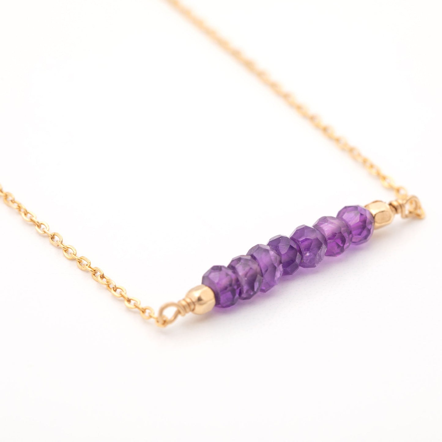 Gemstone Bar Gold Filled Necklace