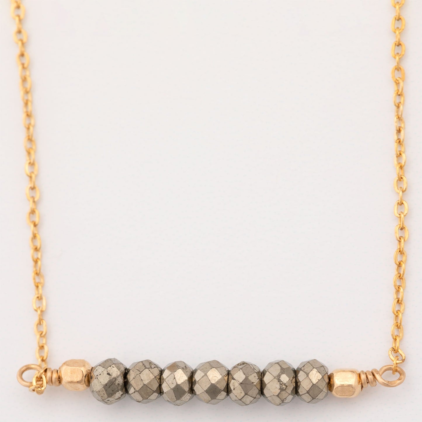 Gemstone Bar Gold Filled Necklace