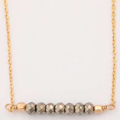 Gemstone Bar Gold Filled Necklace