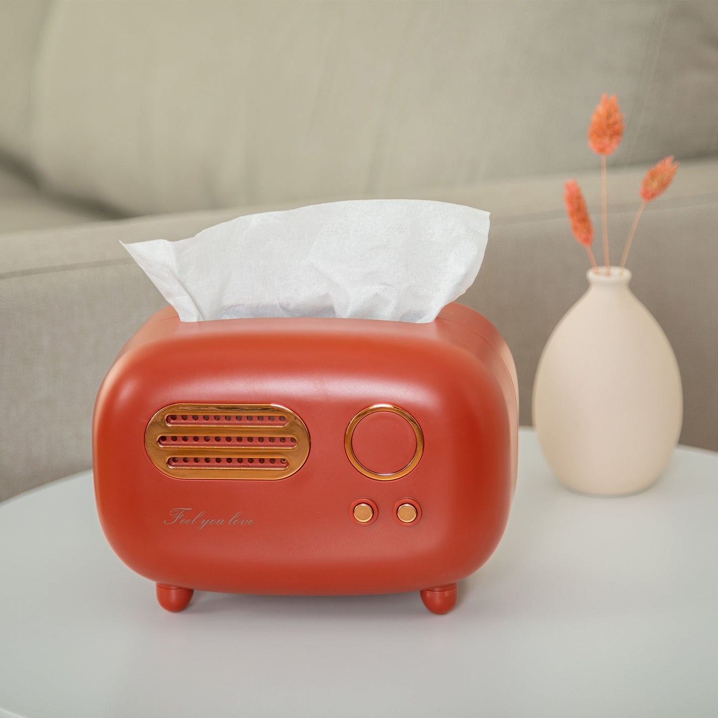 Vintage Radio Tissue Box Cover