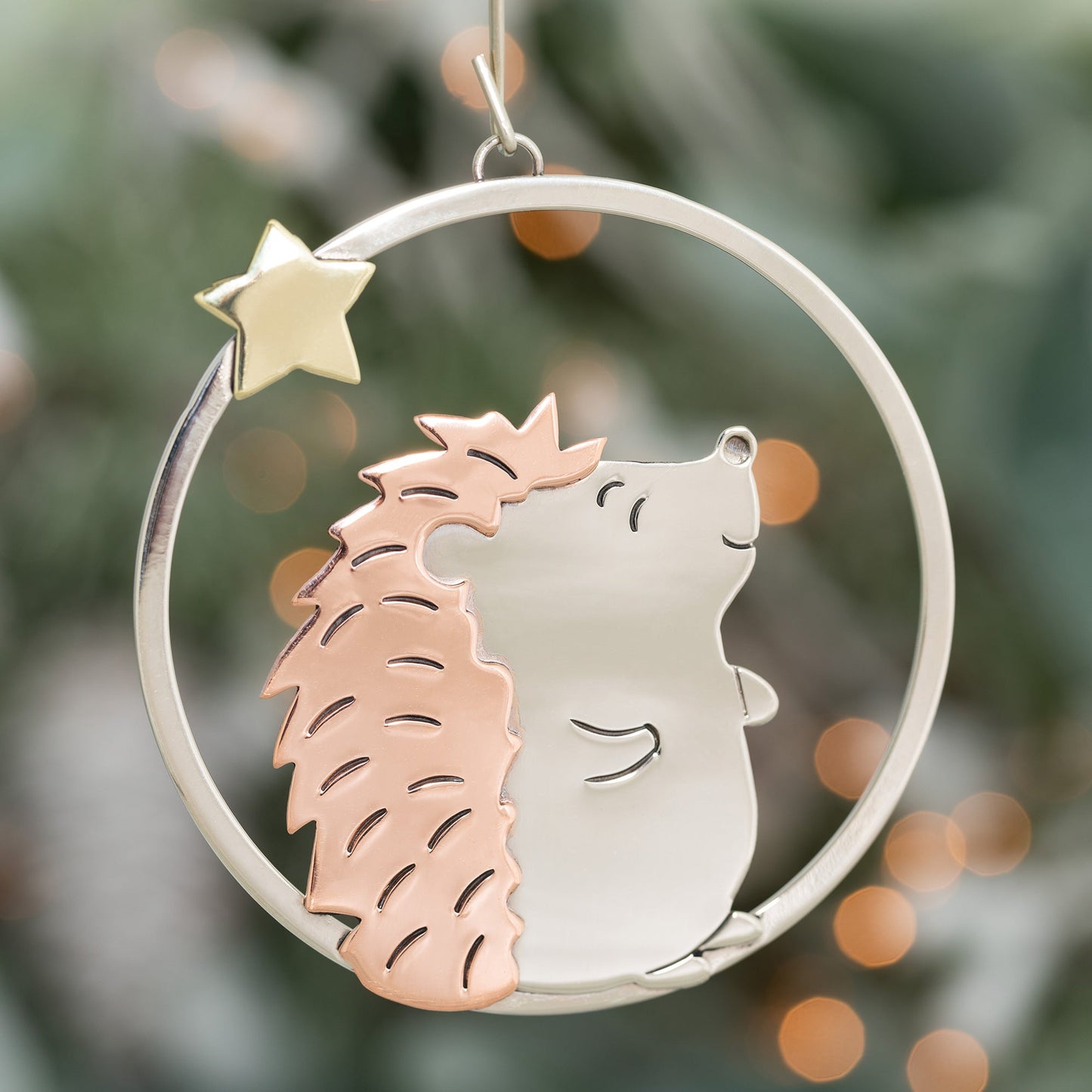 Sweet as a Hedgehog Mixed Metal Ornament