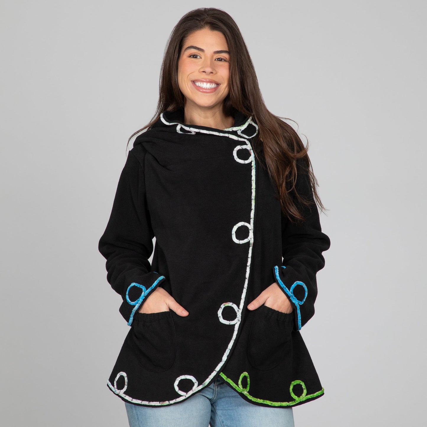 Twists and Turns Fleece Wrap Jacket