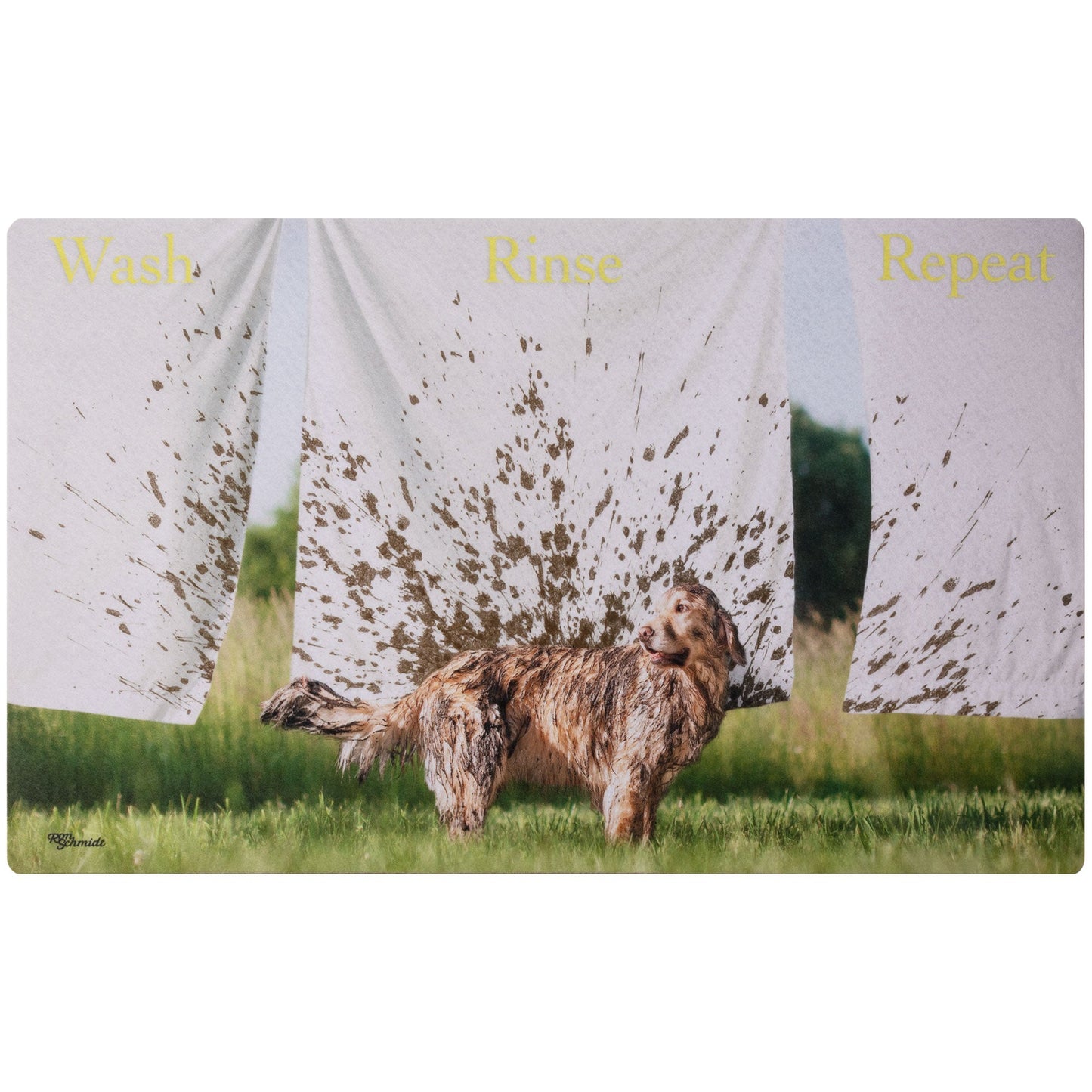 Ron Schmidt Dog Photo Dish Drying Mat