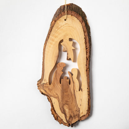 Olive Wood Bark Ornament