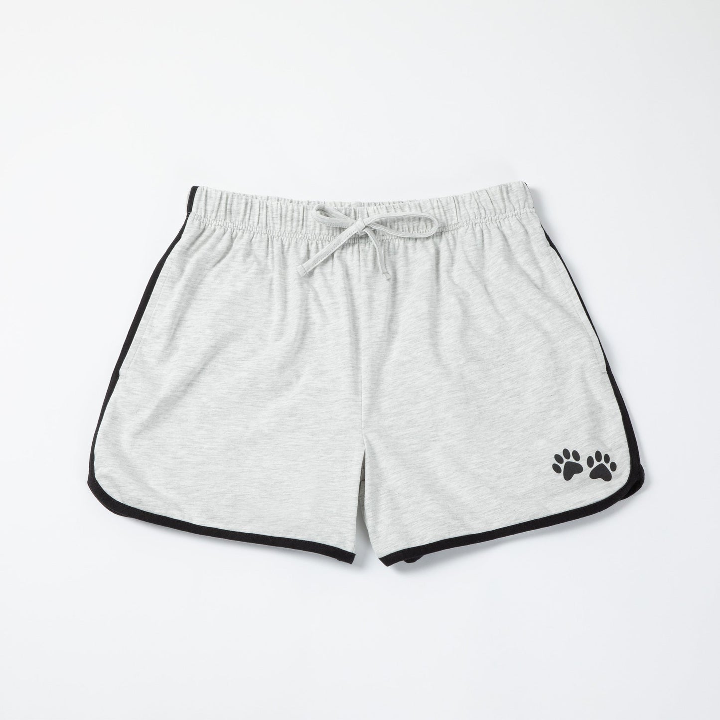 Paw Print Accent Trim Shorts