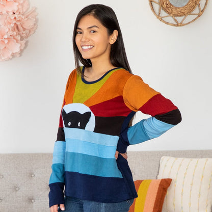 Peek-A-Boo Kitty Long Sleeve Top