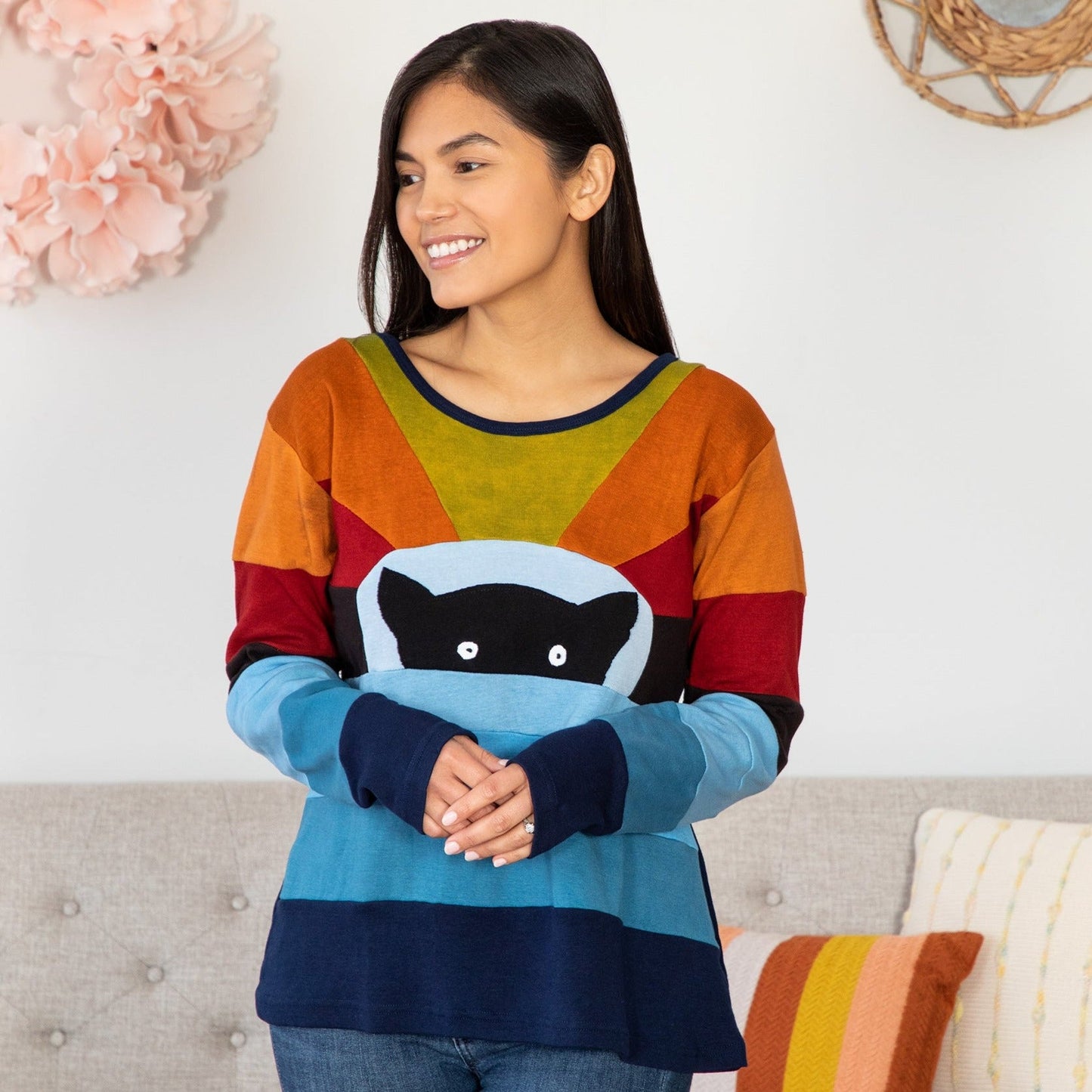 Peek-A-Boo Kitty Long Sleeve Top