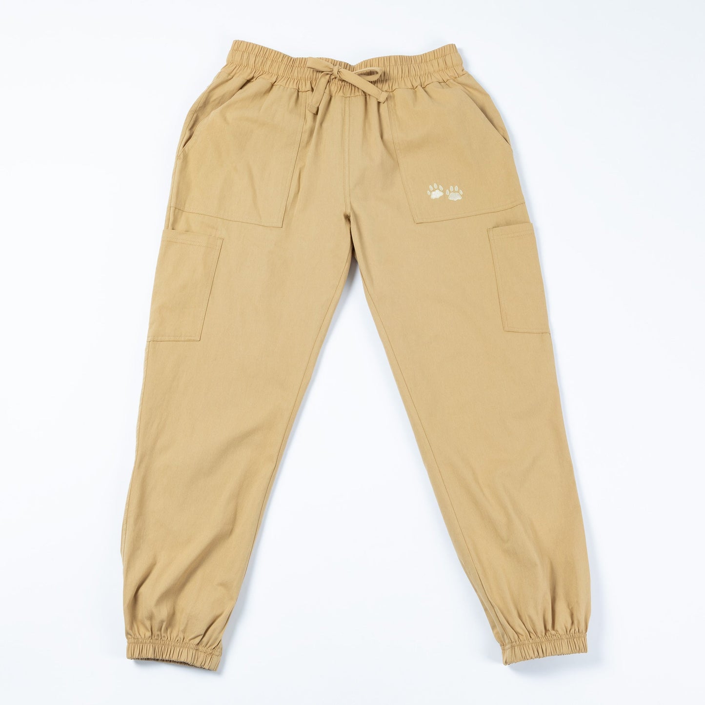 Paw Print Khaki Joggers